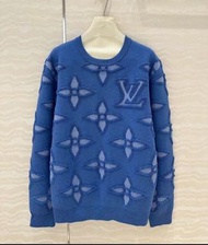 正品⭐️lv 羊毛針織 立體浮雕毛花上衣