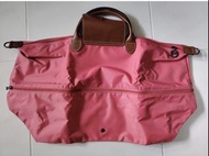 Longchamp 粉紅色尼龍旅行袋