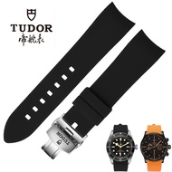 Tudor Strap Biwan Bronze Junyu Small Copper Flower Small Red Flower Rubber Silicone Strap Male 18 19 20 21 22 23 24mm Metal Butterfly Buckle Folding Buckle Fashion Watch Wristband