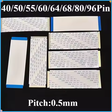 1PCS Gold-Plated Flat Flexible Cable FFC FPC E129545 AWM 20861/20706 105C 60V VW-1 Pitch 0.5mm Vario