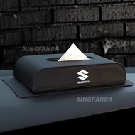 Car Supplies Leather PU Simple Tissue Box Cover Case for Suzuki Swift XL7 SX4 Alto Jimny GSX R150 Gn