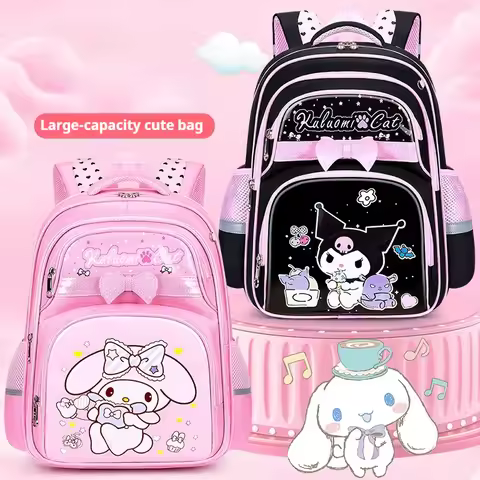 New Sanrio Kuromi My Melody Large Capacity Backpack For Pupil School Students Waterproof Durable Bac