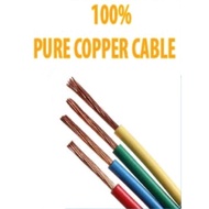 1.5mm / 2.5MM 1 METER PVC WIRE CABLE SINGLE CORE 100% PURE COPPER