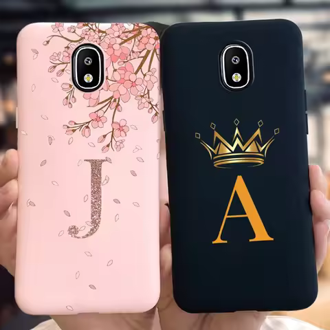 For Samsung J7 2017 Case J730 SM-J730F Fashion Letters Crown Silicon Shockproof Cover For Samsung Ga
