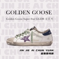 Golden Goose Supersta GGDB Small Dirty Shoes GGDB Dirty Shoes Star Shoes Purple Star Navy Blue Tail 