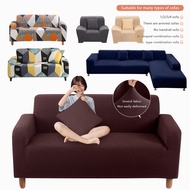 Sofa Cover 1/2/3/4 Seater Stretch Universal Solid Color Washable Sarung Sofa Sarung Sofa Keseluruhan
