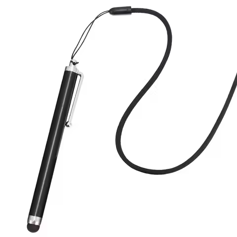5Pcs 9Mm Metal Body Capacitive Touch Screen Pen Stylus with Silicone Tips for Phone Tablet Smooth Wr