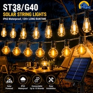 Solar Light Solar Light Outdoor Waterproof String Lights ST38/G40 LED light Bulb IP65