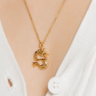 Dragon Silver Necklace 龍造型墜鍊 純銀鍍18K金項鍊 生肖項鍊