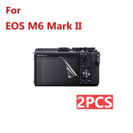 2ชิ้นสำหรับกล้อง Canon EOS M6 Mark II ฟิล์มป้องกันหน้าจอฟิล์มกระจกนิรภัยฟิล์ม