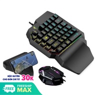 [HCM]Combo Bàn Phím Bán Cơ FREE WOLF K15 + Chuột LED T06 + Bộ Chuyển Đổi FREEWOLF G5 hỗ trợ chơi gam