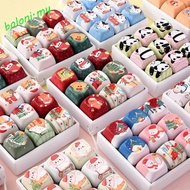 [COD] Keycap Fidget Keychain, Cute Cartoon Animals 9-Key Keyboard Pendant, Keyboard Button Clicker 9