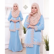 BAJU KURUNG MODEN KURUNG SULAM BAJU KURUNG PLUS SIZE BAJU RAYA MN STAR DUSTY PURPLE SOFT YELLOW WHITE CREAM BABY BLUE