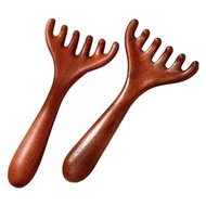 Wooden 6‑Claw Head Massage Comb, Scalp Relax Massage Tool, Meridian Massager for Head Neck Body