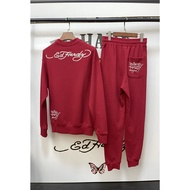 Ed Hardy Streetwear - Tiger Head Print Sweatshirt & Pants Set | Casual Fall Outfit for Men & Women