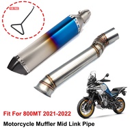 MT800 800 MT 800mt Motorcycle Accessories Exhaust DB Killer Escape Moto Muffler Middle Link Pipe Fit For CFMOTO 800MT 20