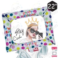 22inch Fun internet celebrity birthday party selfie photo frame props
