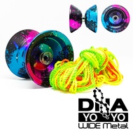 DNA Yoyo WIDE Metal (Unresponsive Hubstack Yoyo) with FREE STRINGS