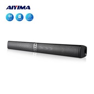 AIYIMA 便攜式藍牙揚聲器音頻 40W 無線環繞聲條電視可拆卸揚聲器條形音箱 PC 帶 TF FM USB 收音機