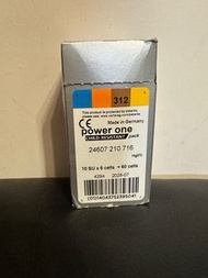 Power-One P312 High Quality Zinc Air Hearing Aid Batteries (1 Box-10 Packs of 6 Cells Each - 60 Cell