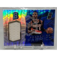 2015-16 PANINI SPECTRA [DAMIAN LILLARD #/49] FRANCHISE FABRICS GAME WORN JERSEY PATCH NBA TRADING CA