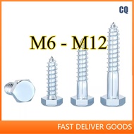 Galvanized hexagonal self-tapping DIN571 Galvanized wood screw Self-tapping screw Extended hexagonal