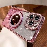 Luxury Electroplated Rhinestone Glitter Apple Phone Case Compatible With IPhone 17 16E 15 14 13 12 1