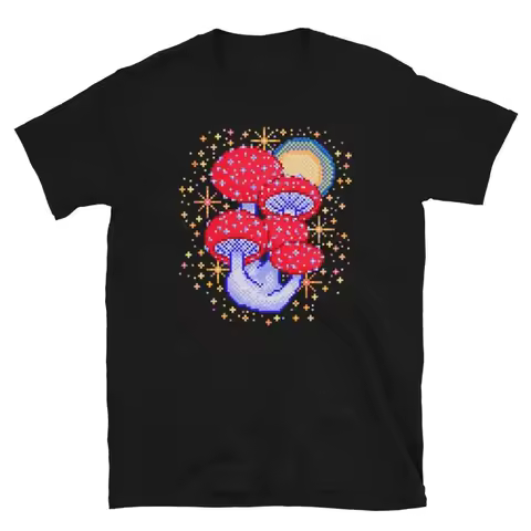 Mushroom Bitz Psilocybin T Shirt Stoner Streetwear Psychedelic