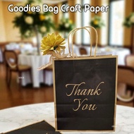 100pcs Craft Paper Beg VIP XL 19cmx9.5cmx23cm Simple Thank You Gift Bag Goodies Bag