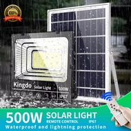 Kingdo 500W 200W 45W ไฟ LED แผงโซลาร์เซลล์ โคมไฟโซลาร์เซลล์ Solar light ไฟโซล่าเซลล์ Solar Cell กันน้ำ รีโมท สวน กลางแจ้ง ไฟ