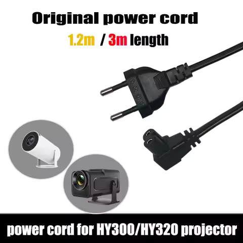HY300 projector 1.2m 3m original extended power cord, AC cable extension , cable charging HY320 proj