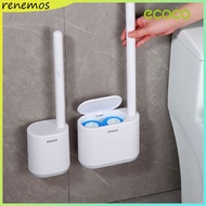 Ecoco Disposable Bathroom Toilet Brush with Long Handle Wall Mounted Toilet Bowl Cleaner Deodorizer