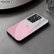 HP REALME C75 glass Softcase - Casing Latest Realme C75hp [M407] Realme Casing - Cool Aesthetic Moti
