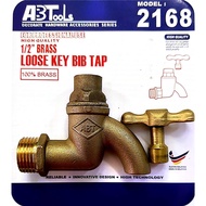 ABT 1/2" BRASS LOOSE KEY BIB TAP 2168 [READY STOCK]