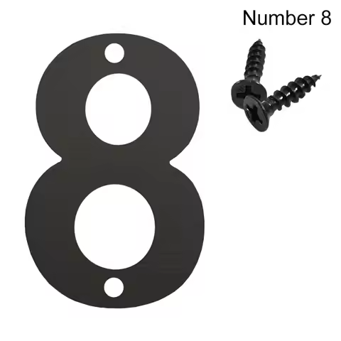 4inch/10cm Fashion Steel with Screw Number Plate Sign Numeral Tag Door Label 0 To 9