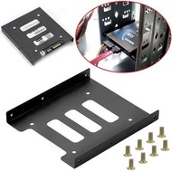 Bracket Bracket Hard Disk Bracket HDD SSD Holder 2.5 To 3.5 Inch PC CPU + 8 Bolts