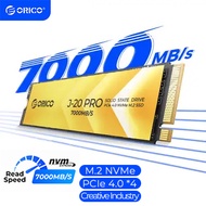 ORICO M.2 NVMe SSD 512GB/1TB/2TB PCIe 4.0 NVMe Gen4x4 Internal Solid State Drive M.2 M Key 2280mm SSD w/ Cooling Vest Design for Creative Industry/Video Editor(J20PRO)