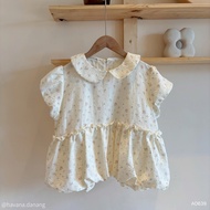(PB.HAVANA) Áo babydoll LANI Cổ bèo dáng bồng họa tiết hoa nhí AO639
