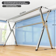 Jemuran baju pakaian dinding 200CM/Jemuran dinding stainless/steel Jemuran lipat dinding