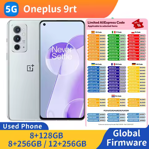 OnePlus 9 RT 9RT Android 5G ROM 128GB/256GB Smartphone 48MP Camera All Colors used phone