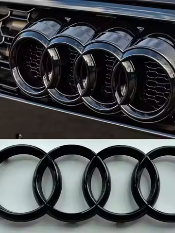Audi RS3、RS4、RS5、RS6、Q3、Q5、Q7，A3、A4、A5、A6、A7、A8、TT、S3、S4、S5、S6 Black car hood, front grille logo, re