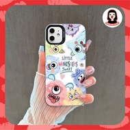 So Cool Little Monster Hologram Printing case oppo a55 4g a3 NFC a3x a15 a16k a18 a16e a17 a17k a1k 