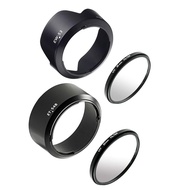 Lens Hood EW-53 ET-54B and Lens Filters 49mm &amp; 52mm (4-Piece Set) for Canon EOS Kiss M, EOS M100, EOS Kiss M200, EOS M10, EOS M6, EOS M6 Mark II Double Zoom Kit [Japan Product][日本产品]