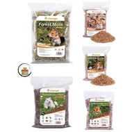 NITEANGEL Coco Peat, Coco Coir, Forest Moss, Soft Cork Granule Hamster Bedding/ 艾特 干椰土, 混合椰粒, 干苔藓, 橡