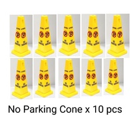 No Parking Cone 10pcs  Safety Caution Warning Square Cone Square Sign Traffic Cone Parking Cone x 10
