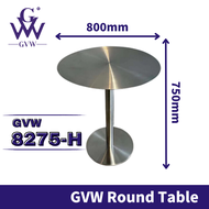 GVW【Round Table】Meja Stainless Steel Working Table Meja Dapur Dining Table Set Meja Makan Stainless 