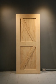 鄉村工業風穀倉門片(雙面)_松木斜線門/拉門/櫥櫃門/房間門