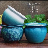 Ready stock ‼️ Ceramic Flower Pot Set 粗陶多肉花盆大号老桩拼盘群生陶瓷创意植物绿植盆