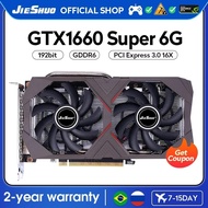 ️JIESHUO NVIDIA GTX 1660 Super 6GB pc Gaming Graphics Card GDDR6 GPU 192-bit GTX1660Super 6G Des ⓛs