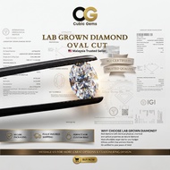 CG | IGI Lab Grown Diamond Oval Cut | D VVS Loose Diamond | Excellent Cut | Custom Ring Malaysia